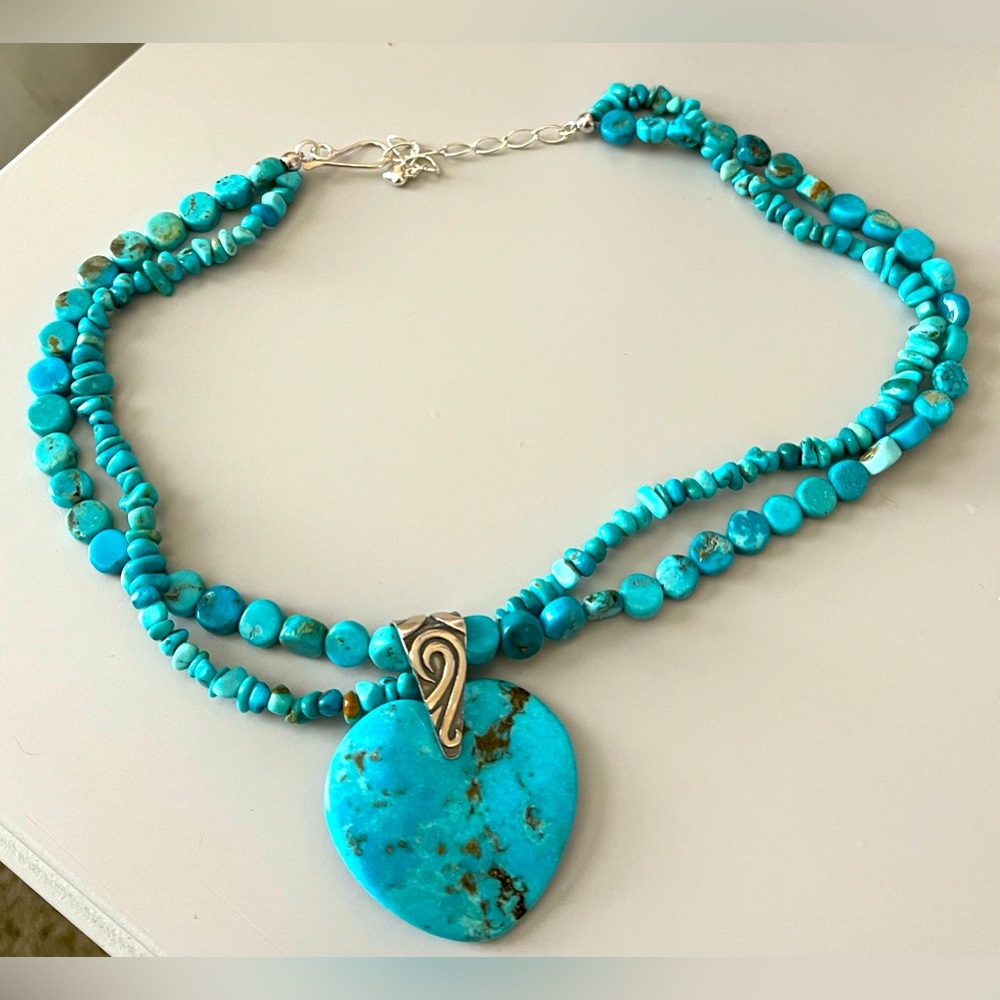 Jay King Turquoise and sterling silver necklace